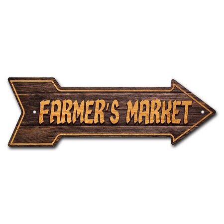 Farmers Market Arrow Sign Funny Home Decor 36in Wide